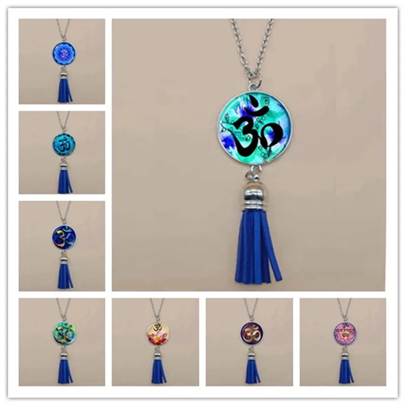 Модное ожерелье с подвеской ювелирные изделия Чакра Кисточкой Мандала
