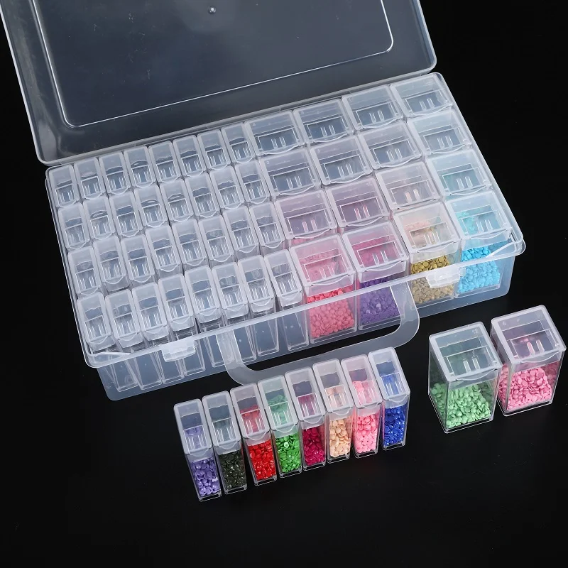 

28/32/40/48/56/64 Diamond Painting Tools Accessories Storage Box Beads Container Diamond Embroidery Stone Mosaic Convenience Box