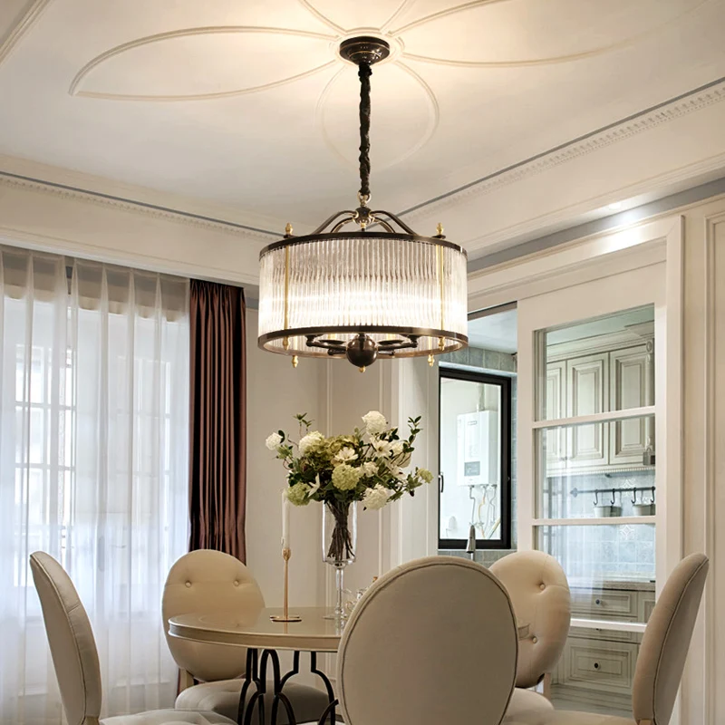 Современная роскошная черная круглая подвессветильник с кристаллами для