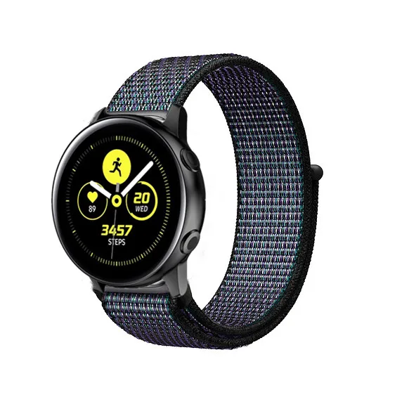 hyper grape Huawei GT 2 нейлоновый ремешок для samsung Galaxy 42 мм 46 мм Active 2 gear S2 S3 20 мм 22 мм Sport Loop Huami Amazit GTR Bip браслет - Цвет ремешка: hyper grape