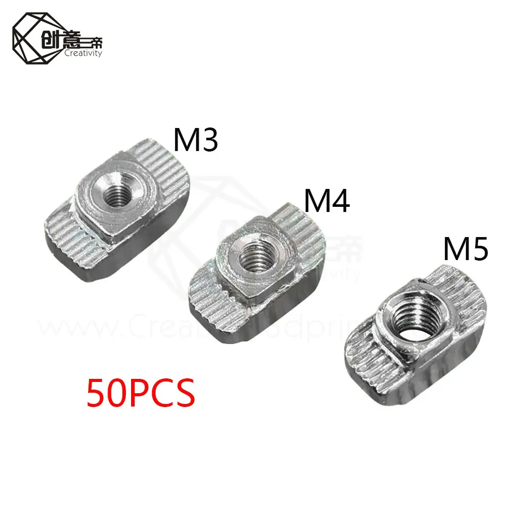 50 шт. M3/M4/M5 * 10*6 для 20 серий Т образная скользящая гайка молоток крепежная