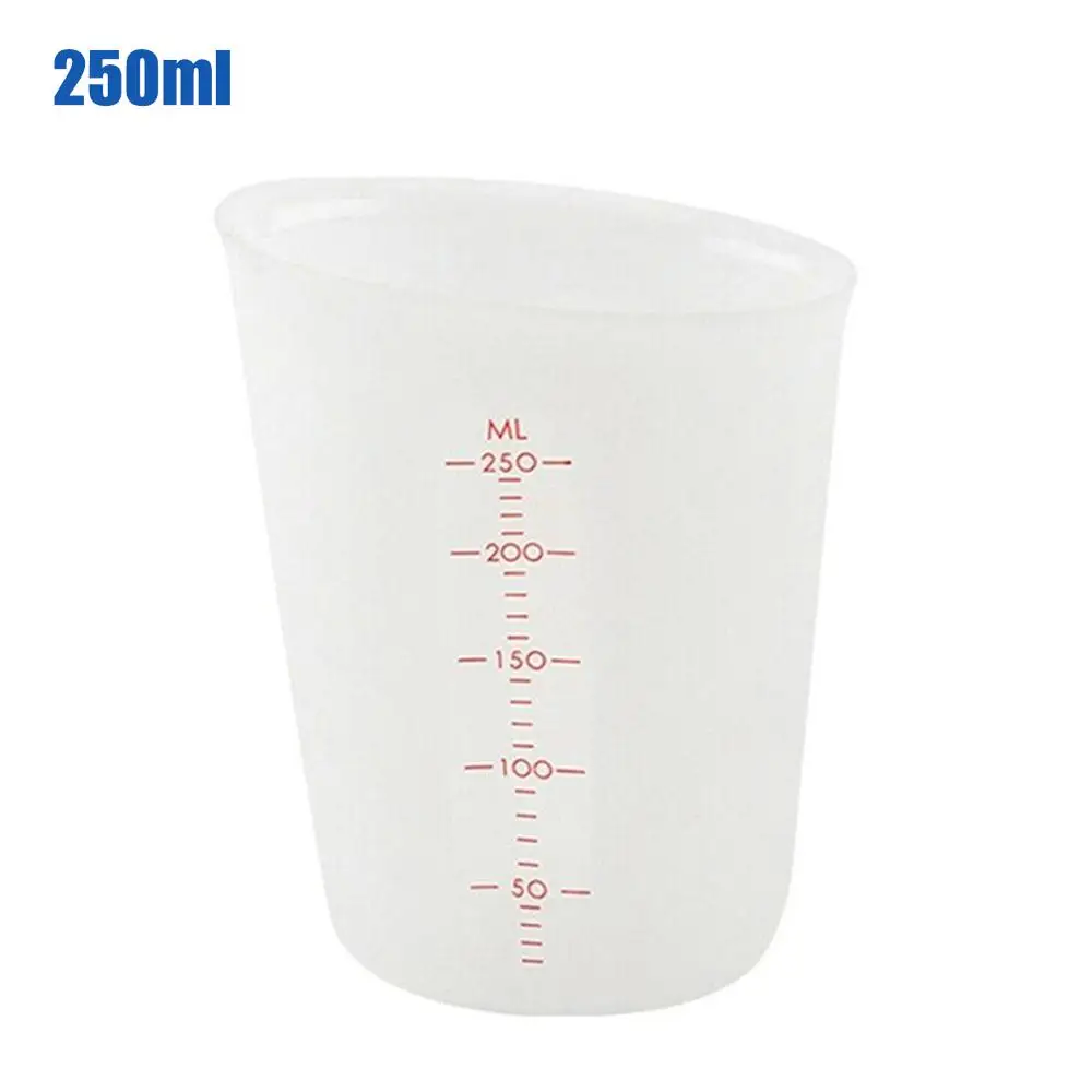 

250ml/500ml Translucent Double Scale Measuring Cup Baking Tool Silicone Silicone and Durable Easy to Carry 30JP17