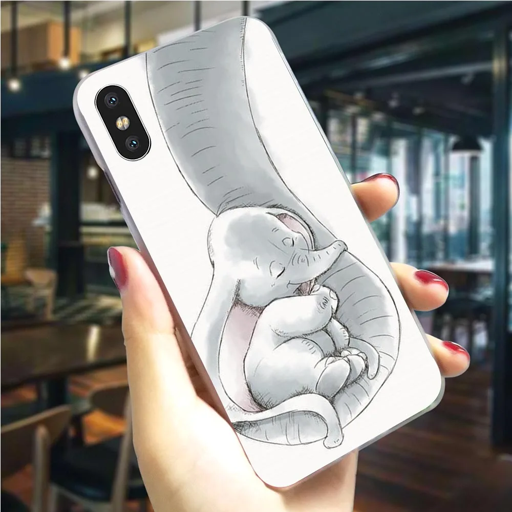 Гибридный чехол для телефона с изображением симпатичного слона iPhone 6 6S/6 6S Plus 7 8/7 8 X