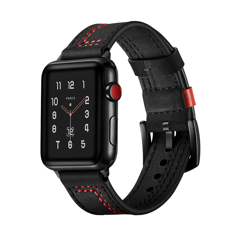 

Genuine Leather watch strap for apple watch band 42mm 38mm 44mm 40mm series 6/5/4/3/2/se watchband for iwatch correa 44 42 mm
