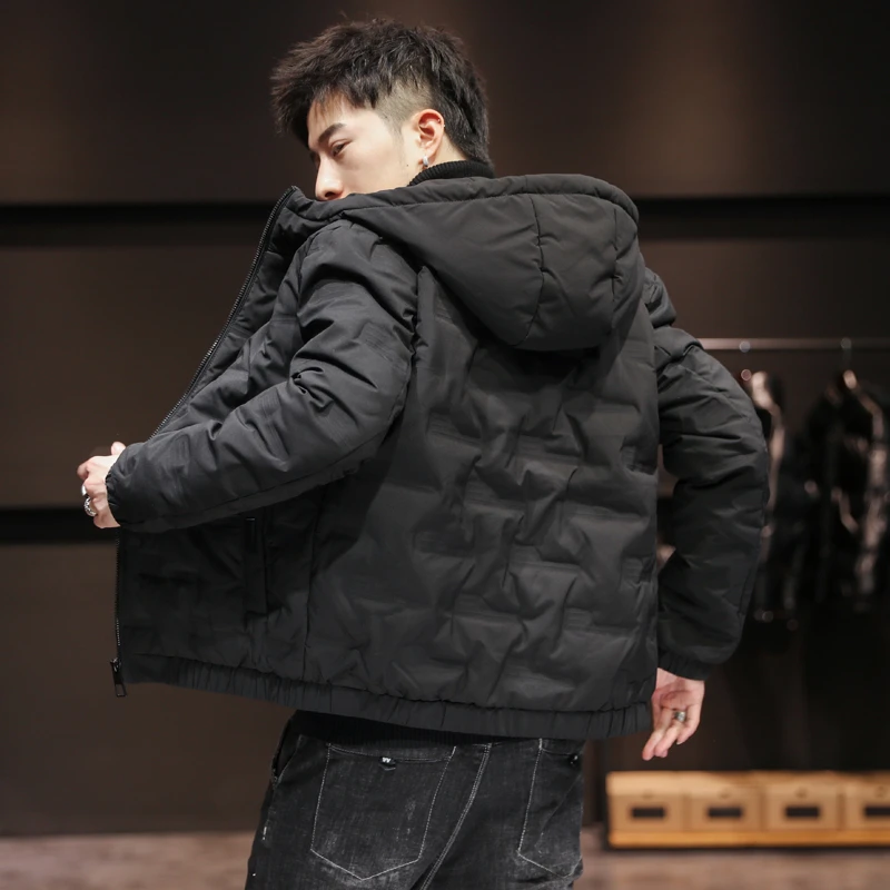 Warm Thick Men Parka Jackets Winter Casual Mens  Warm Hooded Coats Male High Quality  Windbreak Cotton Padded Down Jacket