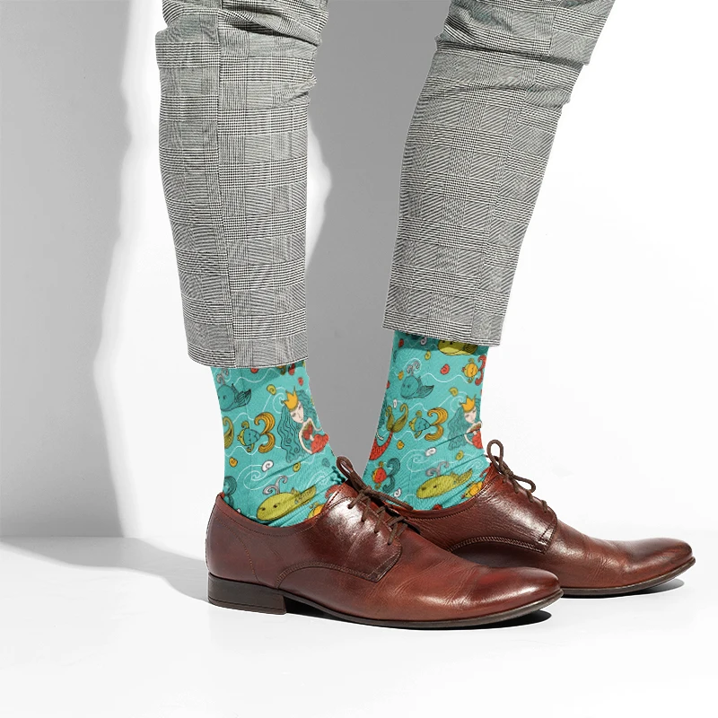 Модные женские хлопковые носки с мультяшным единорогом повседневные кавайные