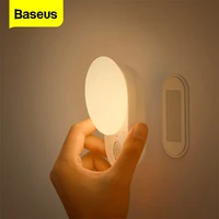 baseus led induction night light hanging wireless touch magnetic table lamp closet aisle usb lights for bedroom corridor kitchen