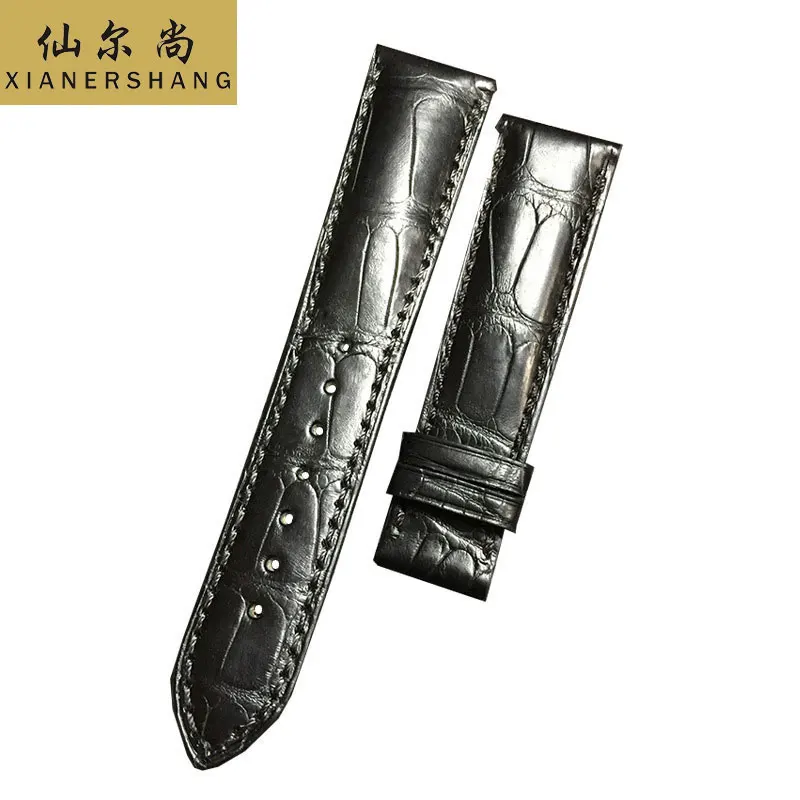 

XIANERSHANG New Custom Blanc-pain Watchbands Genuine Alligator Watch Band 22MM 20MM 18MM 15MM Top Handmade Crocodile Skin Strap