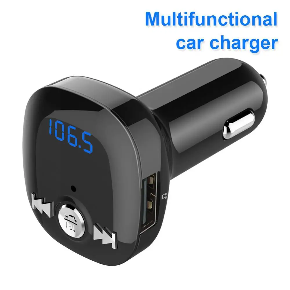 

Портативный Bluetooth-адаптер для автомобильного зарядного устройства с двумя USB-портами