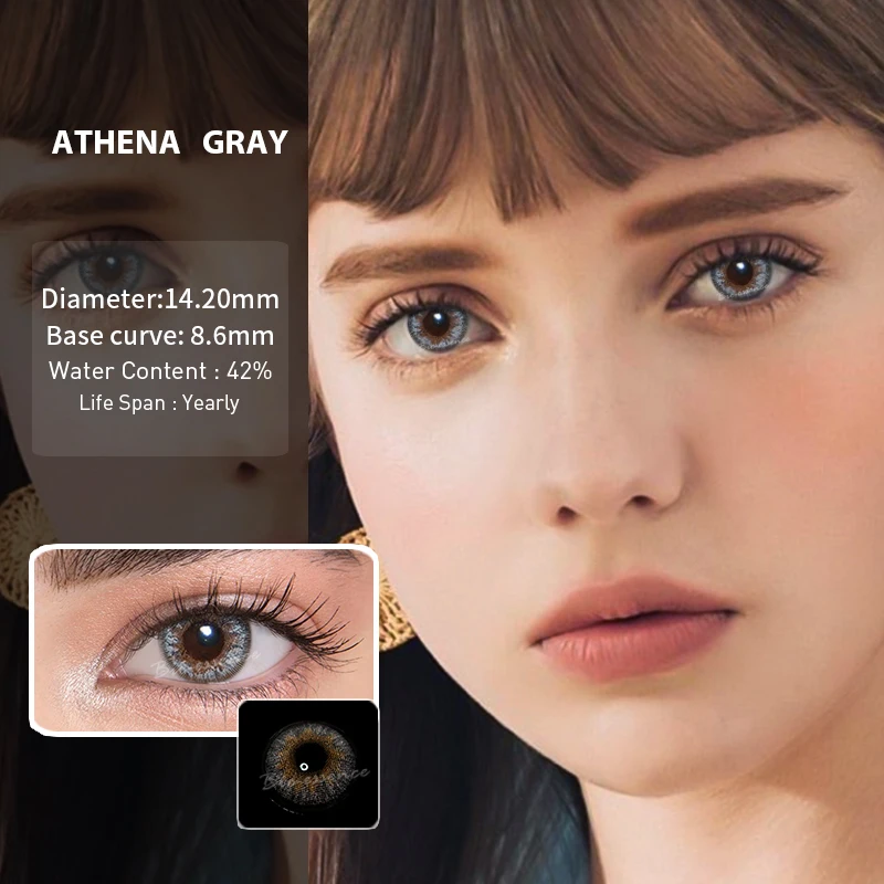 2pcs1pair colored contact lenses eye athena seriers yearly contact lenses color cosmetic contact lens for eyes bio essence free global shipping