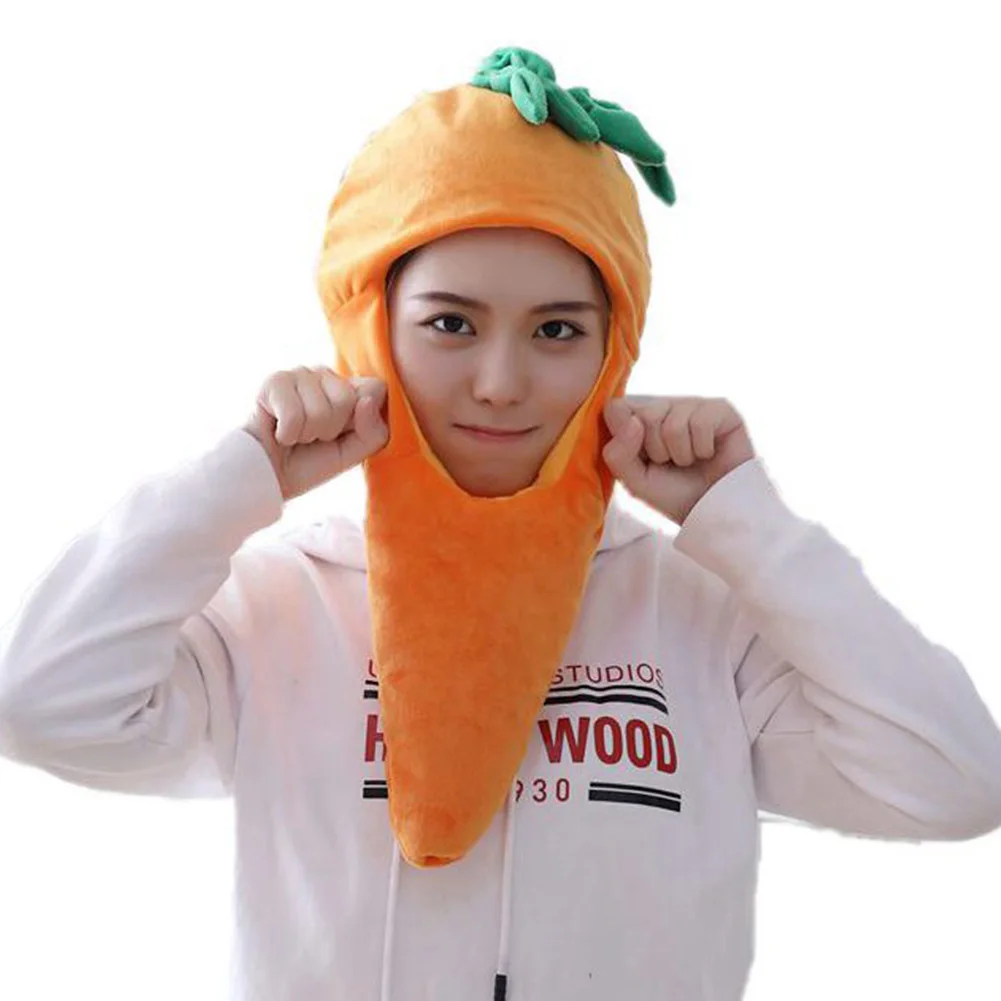 Kawaii утка морковь в форме животного плюшевая шапка бини для девочек косплей