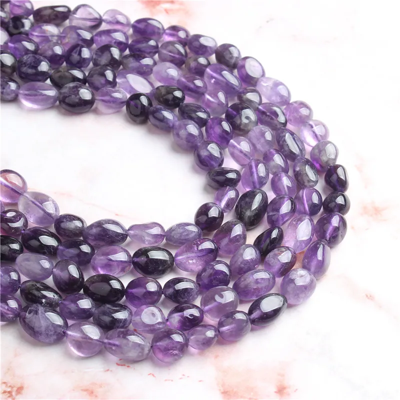 

Natural Stone Beads 6x8mm Amethyst Irregular loose beads For Jewelry Diy Making Bracelet Bangle Necklace Amulet Accessories