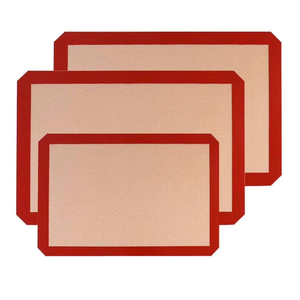 Новинка 2019 силиконовый коврик 3 шт. антипригарный холщовый для выпечки ковер