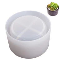 2021 newest round concrete planter silicone mold candle mould diy handmade flower pot resin pen holder mould crystal glue
