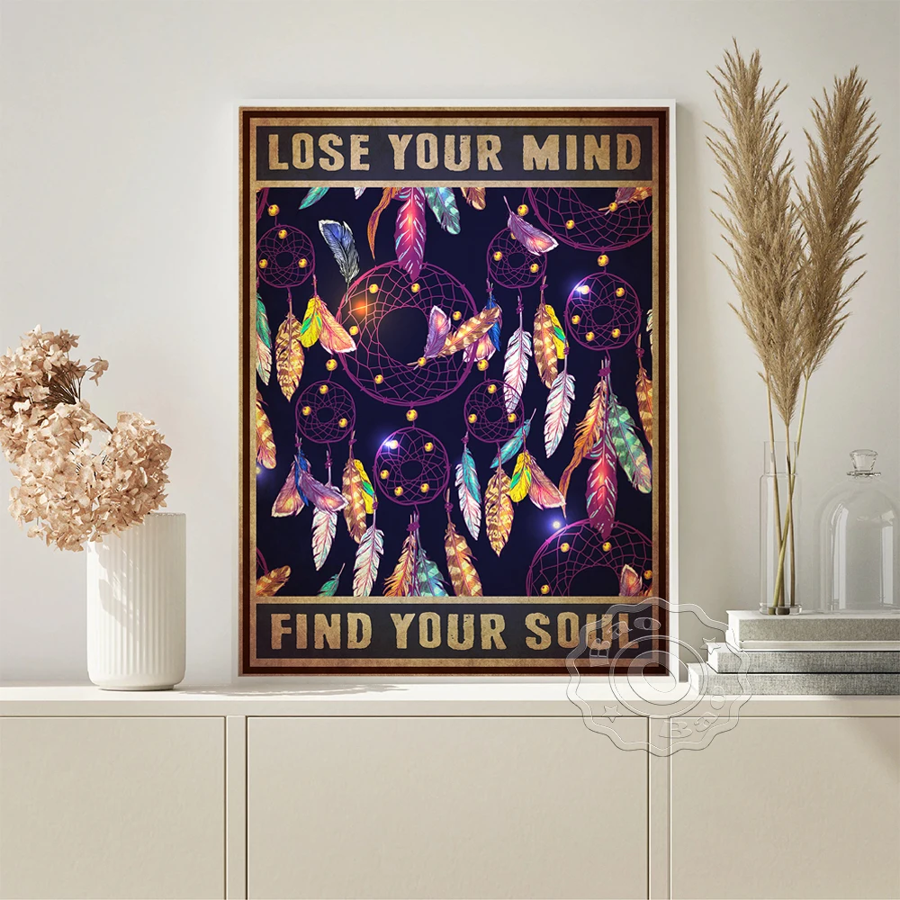 

Dream Catcher Sign Illustration Poster Modern Art Prints Canvas Painting Dreamcatcher Wall Stickers Bedroom Interior Home Decor