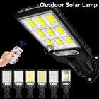 Уличсветильник на солнечной батарее, с 3 режимами светильник, водонепроницаемый, с датчиком движения, с дистанционным управлением