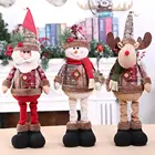 Рождественские куклы, раздвижные, Санта-Клаус, снеговик, лось украшения-игрушки, подвесные куклы, рождественский подарок для детей орнамент с рождественской елкой