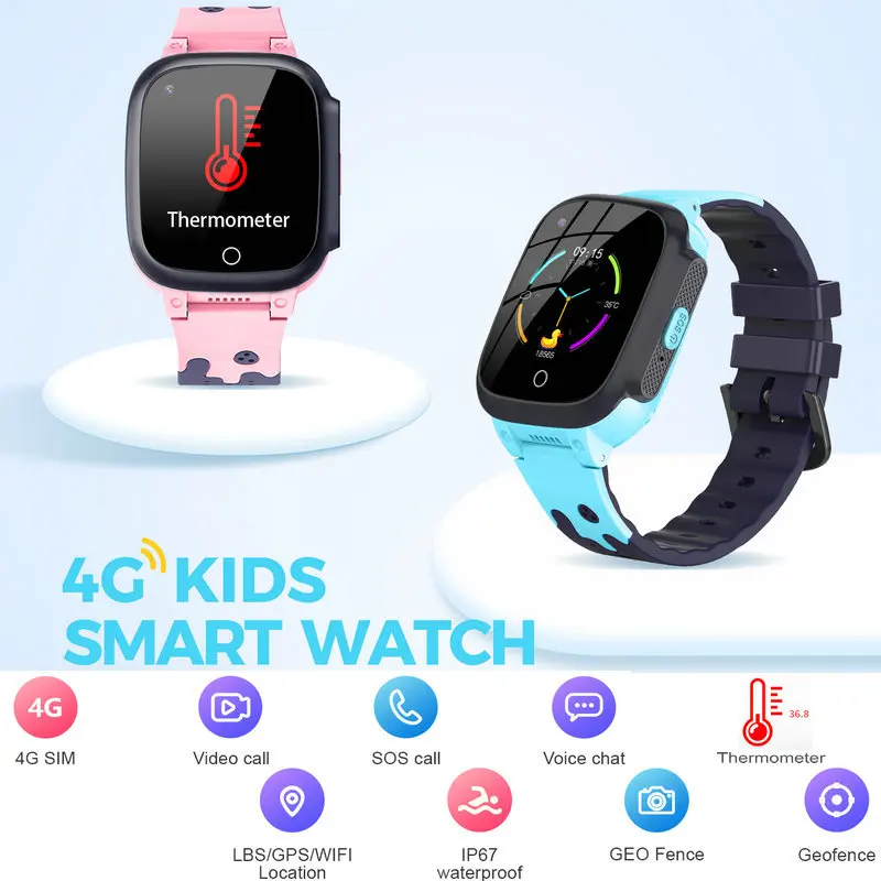 LT25 4G Smart Watch GPS WIFI SOS Location Thermometer Video HD Call IP67 Waterproof Camera Kids Smartwatch Phone VS LT21 | Электроника