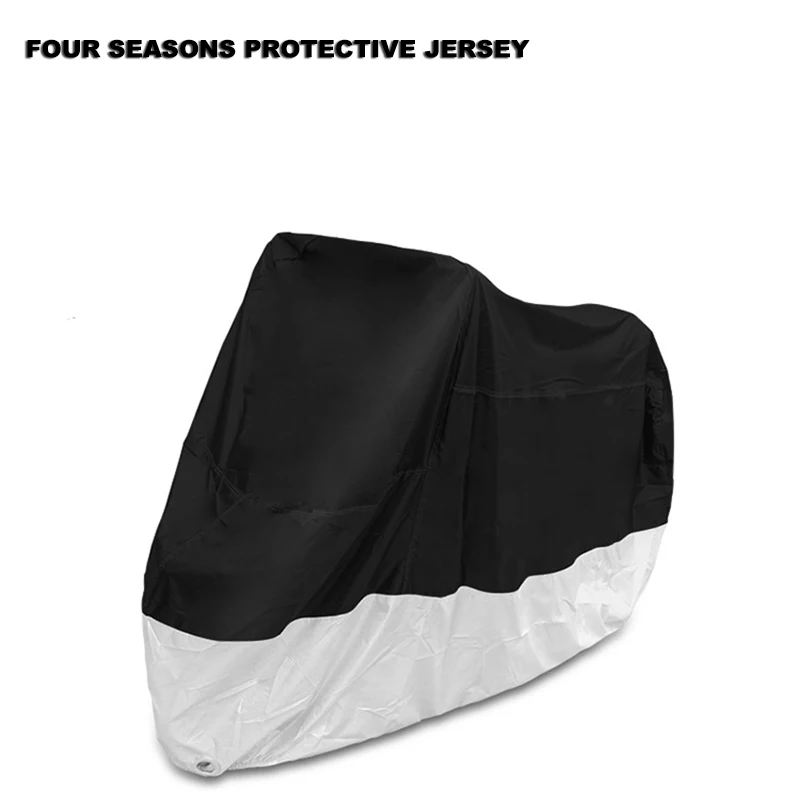 

190t Polyester Black Sliver Taffeta Electric Car Cover Rainproof, Sunscreen, Dust-proof, Silver-coated Motorcycle Jersey M-4xl