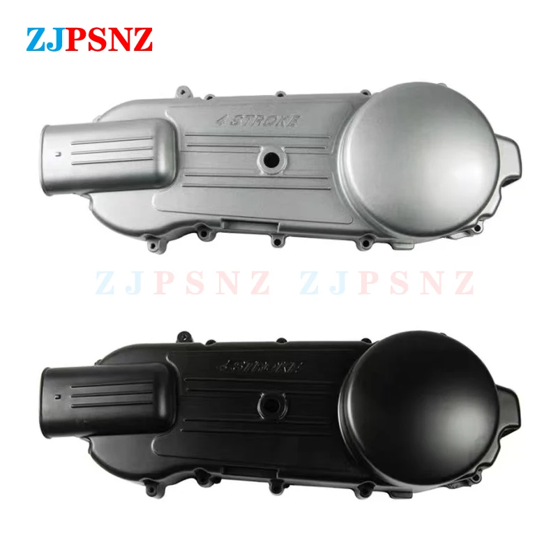 

Motorcycle Long Case Left Side Crankcase CVT Belt Cover GY6-150150CC Protect Engine ATV Go-Kart Scooter Moped CG150 Silver Black