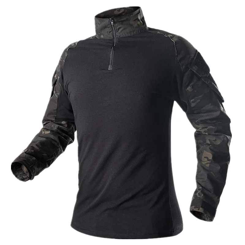 

Tactical Shirt for Men Camouflage Military Uniform Training Quick-drying Top Jungle Field Gun Paintball Special Forces Clothing