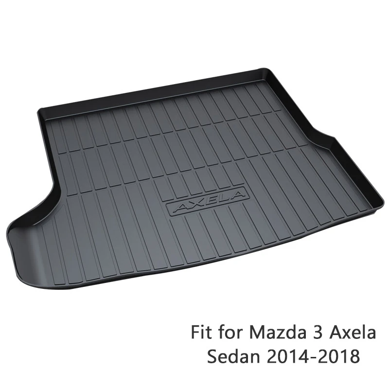 

For Mazda 3 Axela Sedan 2014 2015 2016 2017 2018 Styling Boot Tray Anti-slip Mat Accessories 1Set Car Cargo Rear Trunk Mat