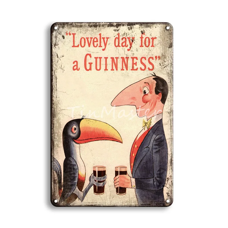 10448 Guinness Cola винтажная Оловянная металлическая табличка 20x30 см поп-Декор домашний бар паб человек пещера ностальгия реклама плакат искусство стены - Цвет: 10448