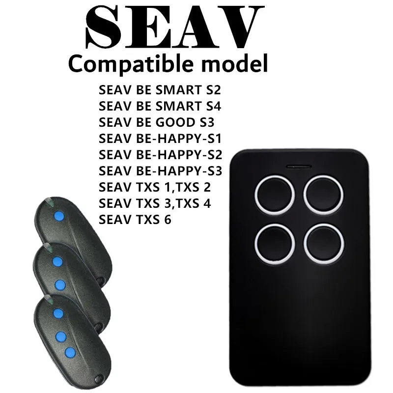 

SEAV BE HAPPY RS1 SMART RS2 BE-HAPPY RH1 /BE SMART S2 garage door remote control 433.92MHz transmitter