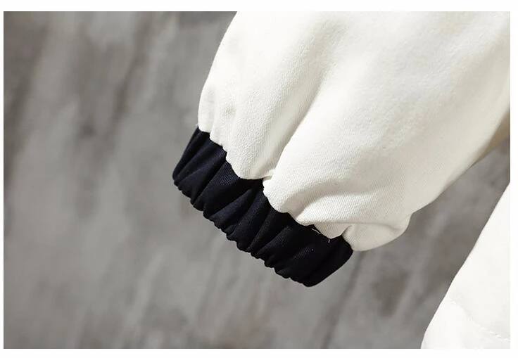 

#7032 Spring Autumn Spliced Color Hooded Jacket For Men Casual Mens Coats And Jackets Loose Streetwear Style Teens White/Green