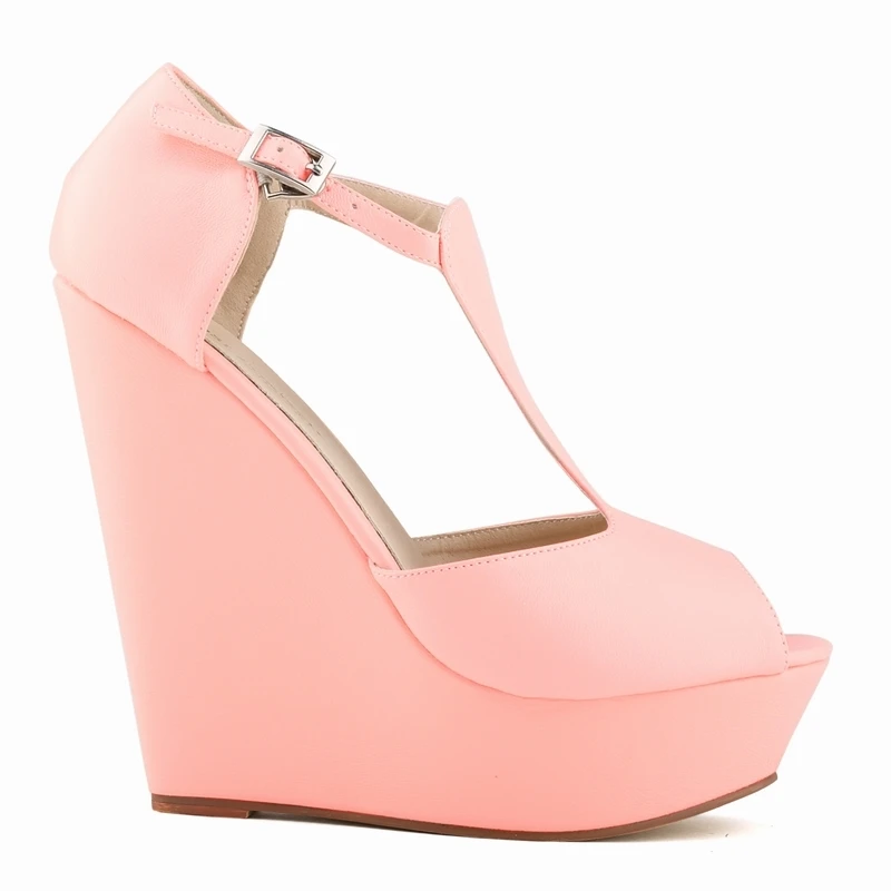 

LOSLANDIFEN Women Pumps Ladies Suede Platform Peep Toe High Heels Shoes Wedges For 10 color 391-1MA