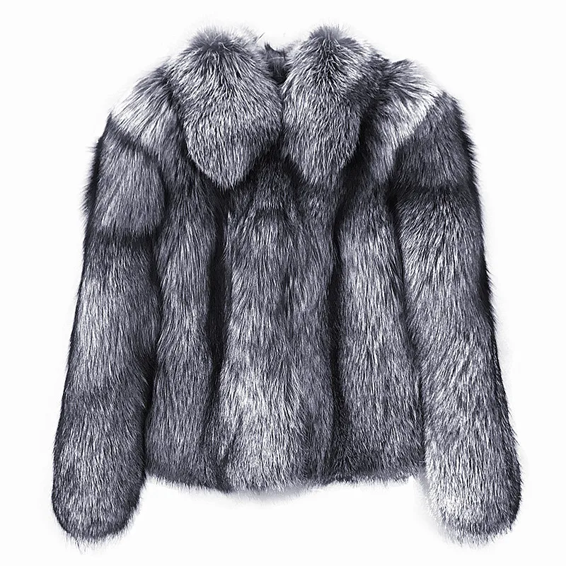Faux Fox Fur  Winter Coat Women Jacket Female Short Young Fashion Celebrities