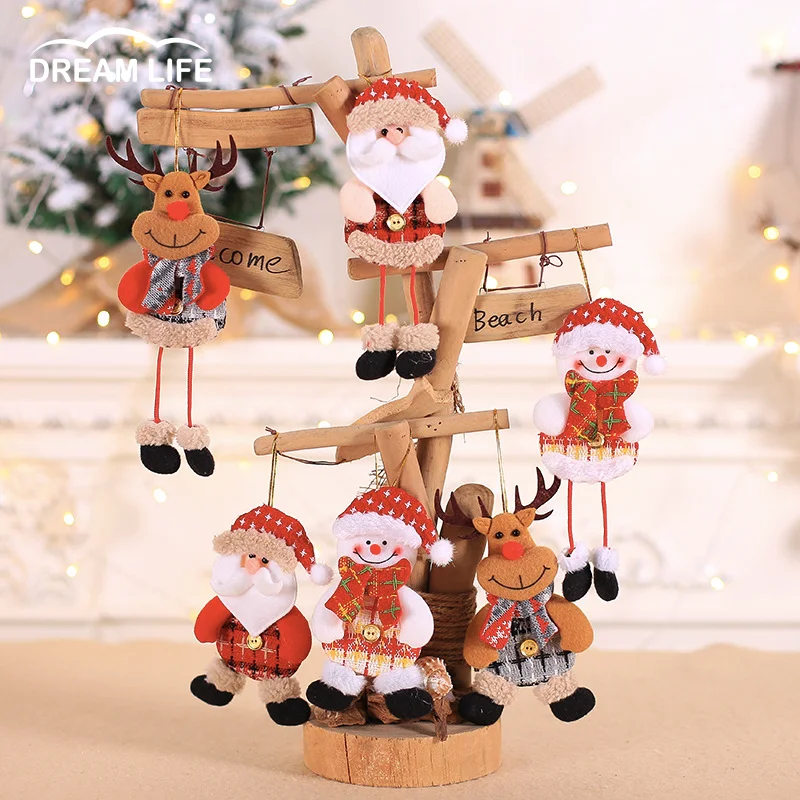 

Christmas Decoration Children's Holiday Festival Gift Small Dolls Ornaments Christmas Tree Decorations Home Decor Accessories