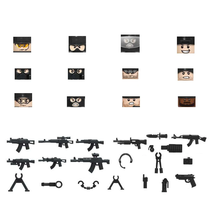 

12Pcs Military Series Police Dolls Model Building Blocks Figures Set Bricks Toys For Children Boy Girls Gift