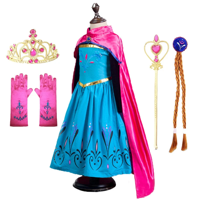 Обувь для девочек принцессы Анны из мультфильма Холодное сердце платье в