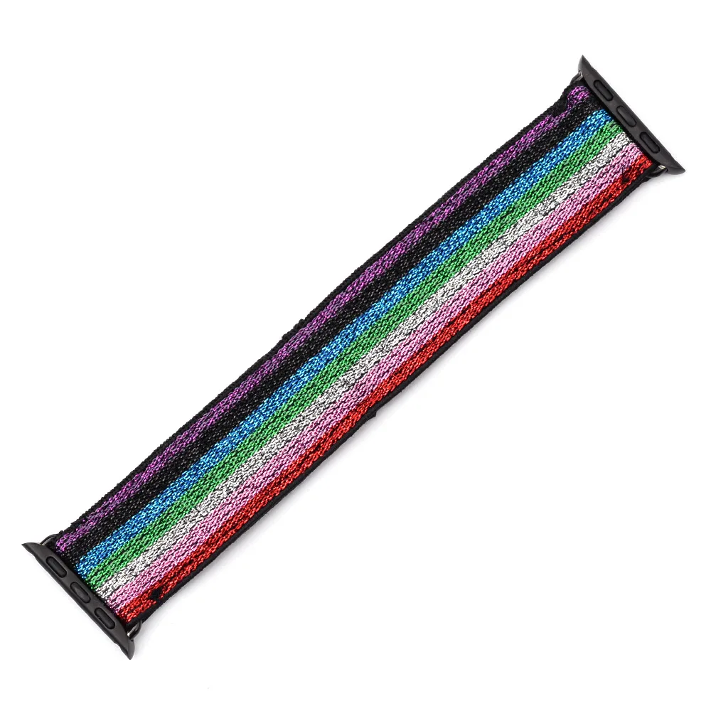 5-Multicolor Эластичная петля Ремешки для наручных часов для Apple Watch 32 мм Магнитная Пряжка из нержавеющей стали сменные аксессуары для ремешка BC371 - Цвет ремешка: 5-Multicolor