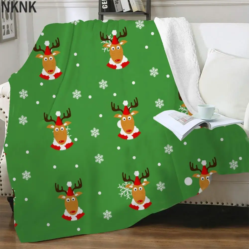

Рождественское одеяло NKNK Brank s одеяла в форме животных, одеяло для кровати, постельное белье с рисунком снежинок, покрывало для кровати Sherpa, о...