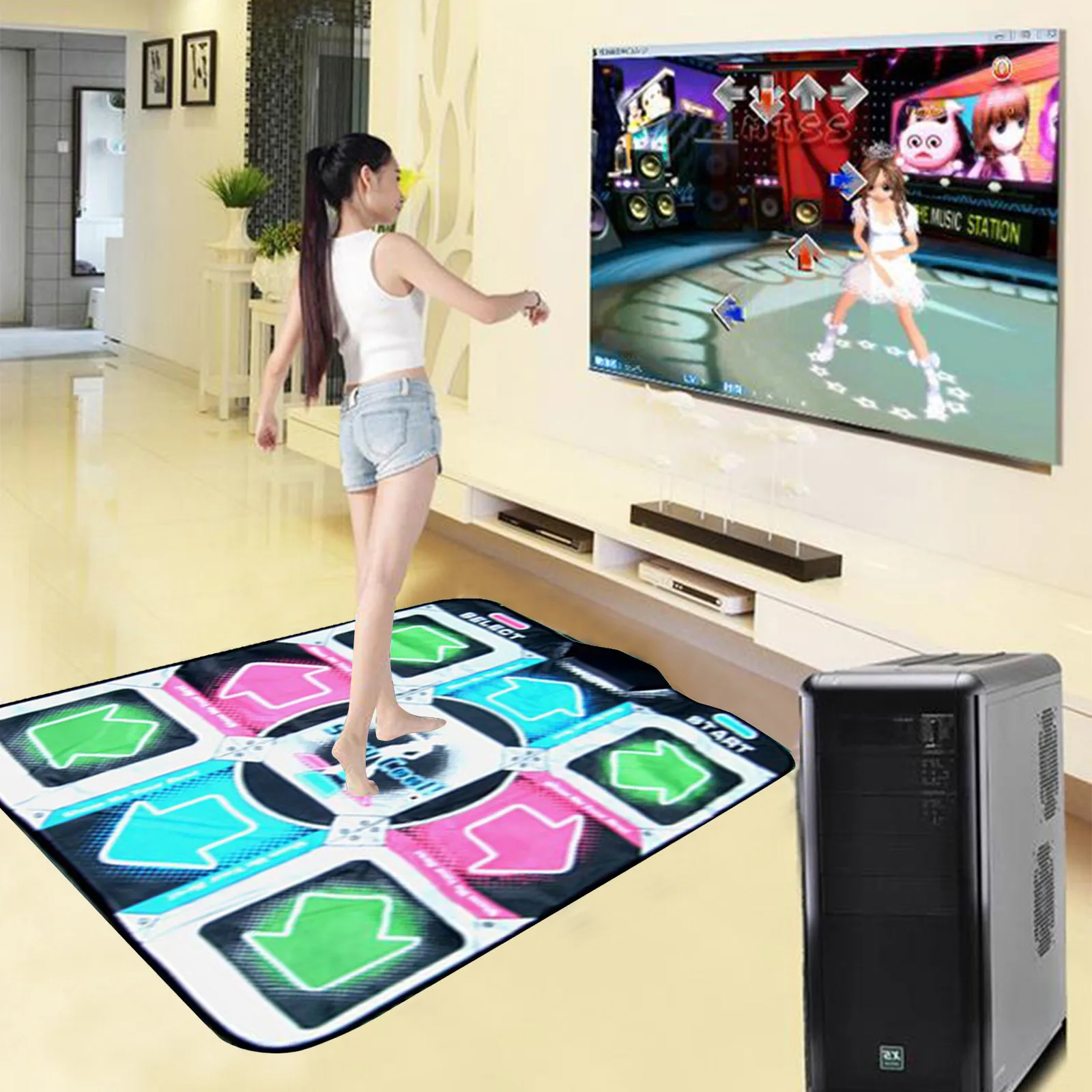 

Dancing Mat Non-slip Dancers Mat Cushion Feeling Game Yoga Dance Blanket Computer USB interface entertainment and fitness tool
