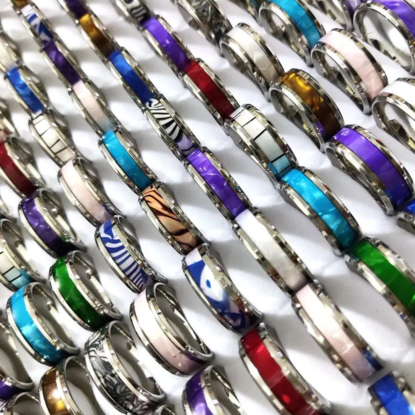 25 шт./лот уникальный дизайн высшее Смешанное кольцо из нержавеющей стали в виде