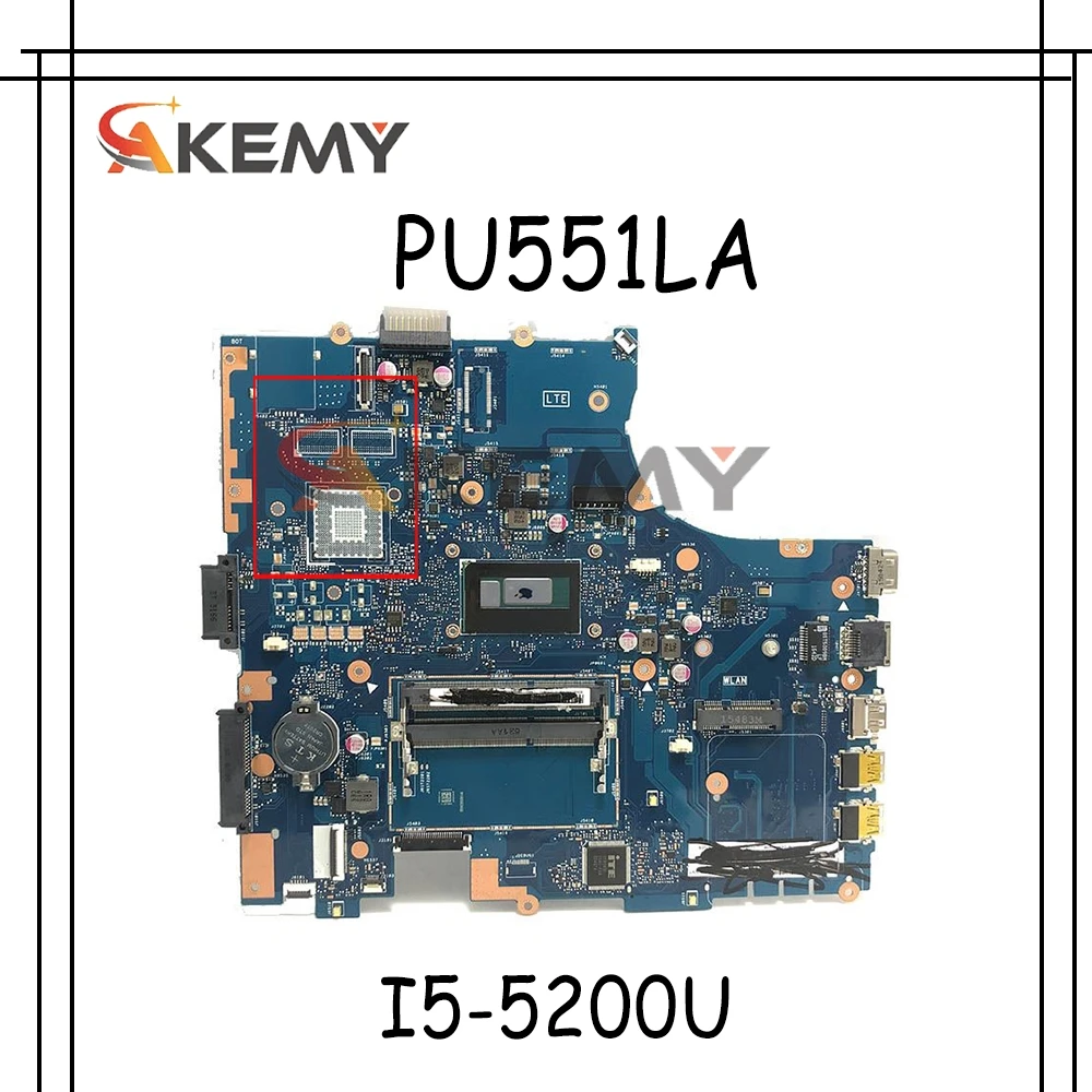 

Akemy PU551LA материнская плата для ноутбука Asus PU551LA PU551LD PU551L PRO551L протестированный Оригинал материнская плата I5-5200U GM