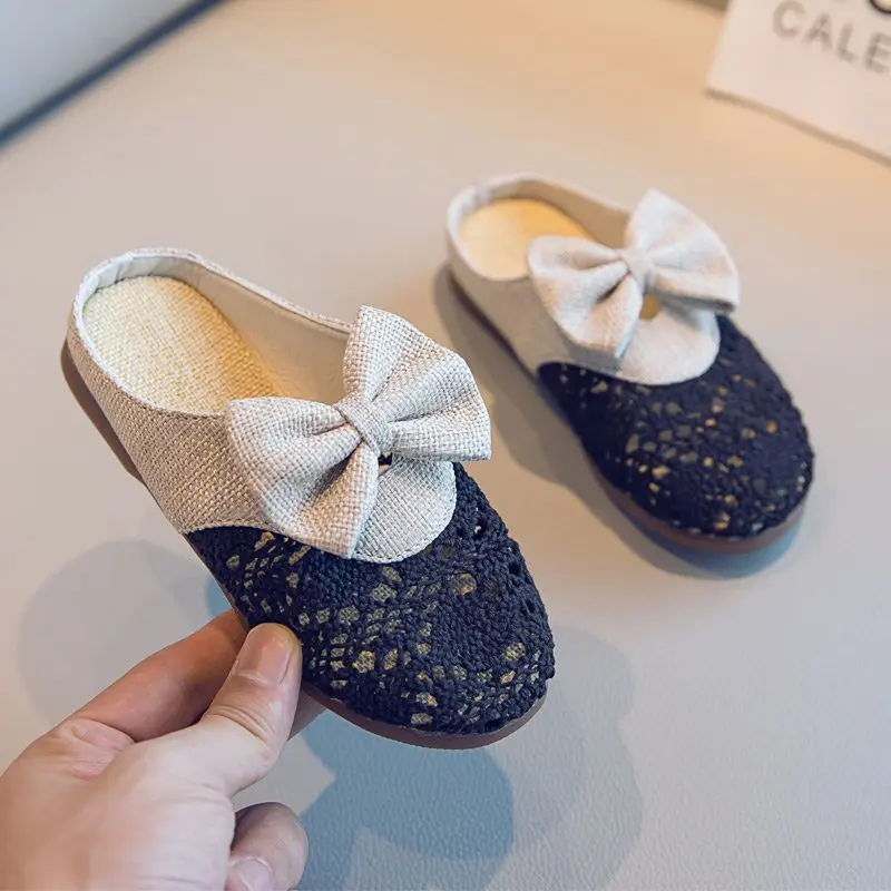 Тапочки с бантиком для девочек 2020 модные летние новые детские тапочки из