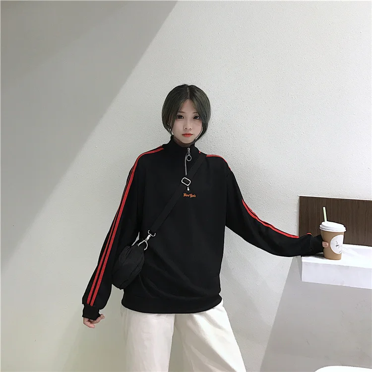 Женский свитер на молнии Waitmore модное свободное тонкое пальто в Корейском стиле Ins