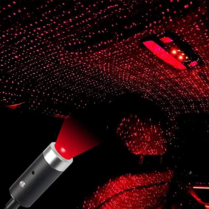 Car Starry Light Interior LED Star Laser Atmosphere Ambient Projector Lights USB Decoration Roof Sky Night Lamp Auto Accessories |