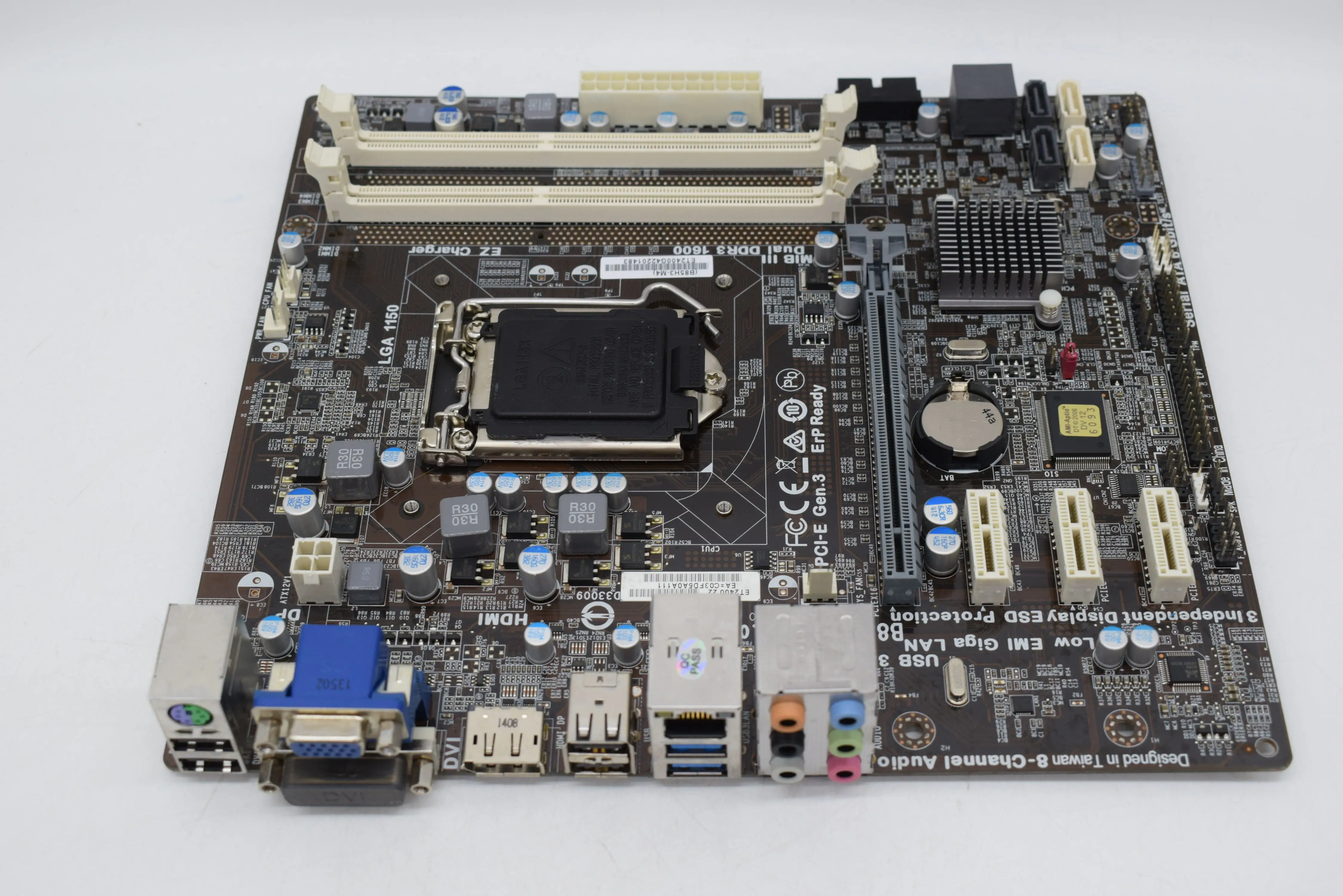 

ECS Elite B85H3-M4 LAG 1150-pin B85 chipset DDR3 SATA MATX motherboard