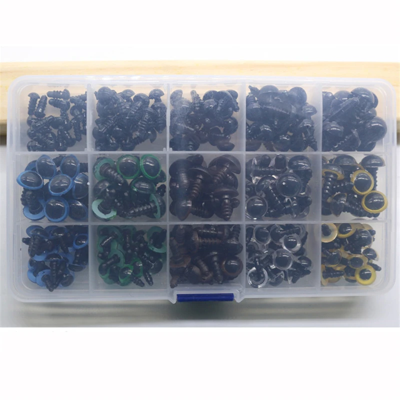 6-12 мм Разноцветные пластиковые защитные глаза с вилкой для плюшевых мишек ручной