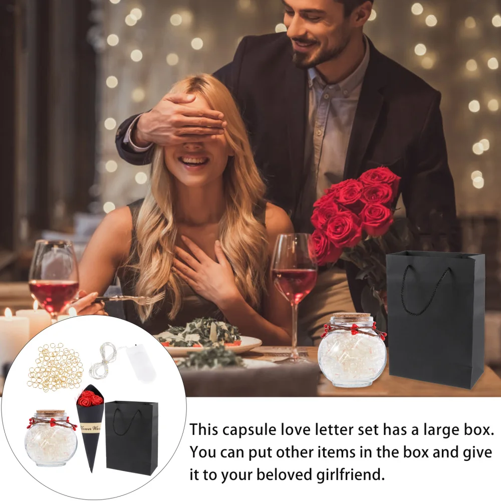

1 Set Paper Notes Wishing Bottle Capsule Gift for Valentine's Day