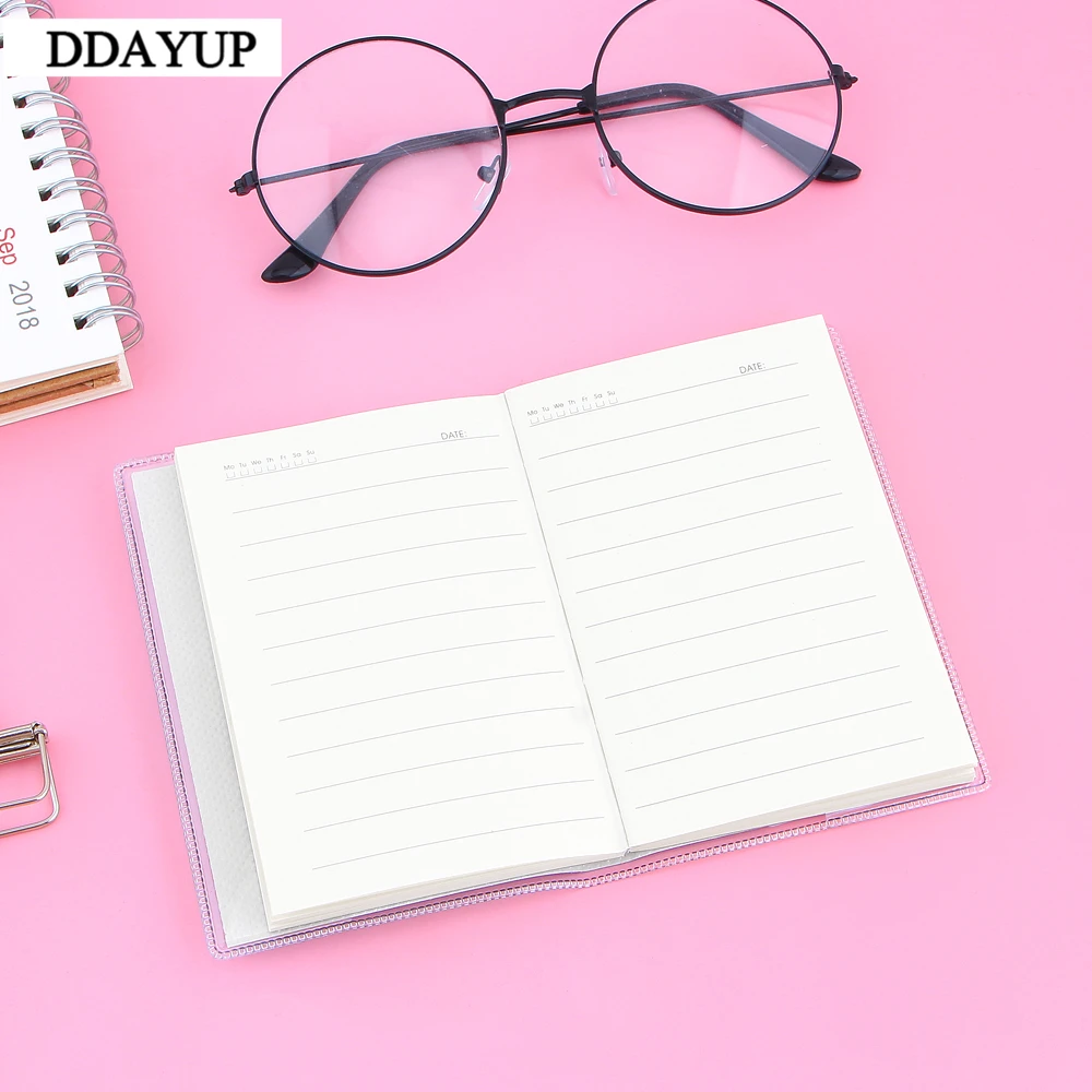 Креативный блокнот из ПВХ бумажный дневник школьный блестящий крутой Kawaii