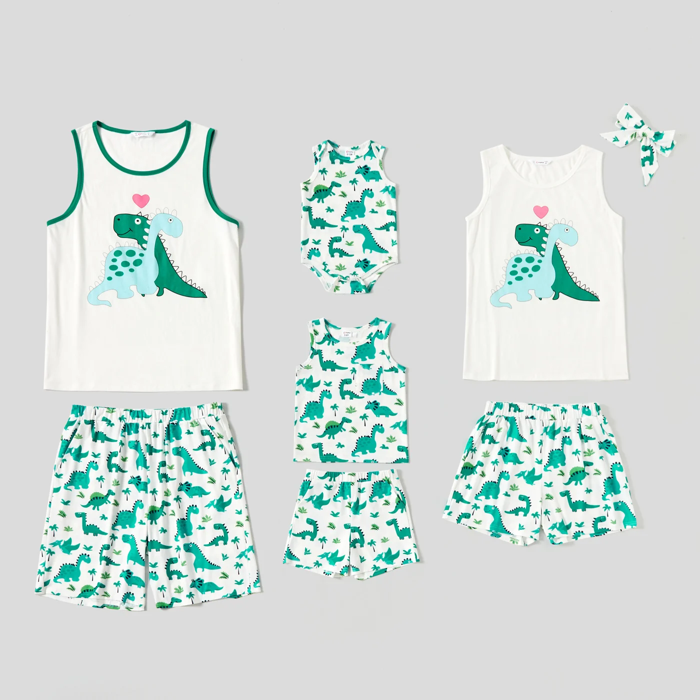 

PatPat New Family Matching Cute Dinosaur Pattern Print Pajamas Set(Flame Resistant)