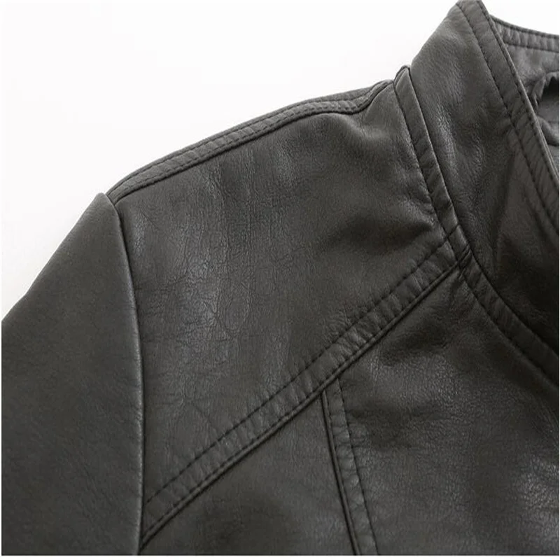 Washed leathers jacket women's velvet clothing sanded and worn new autumn 	 куртка оверсайз женская winter casacas para mujer