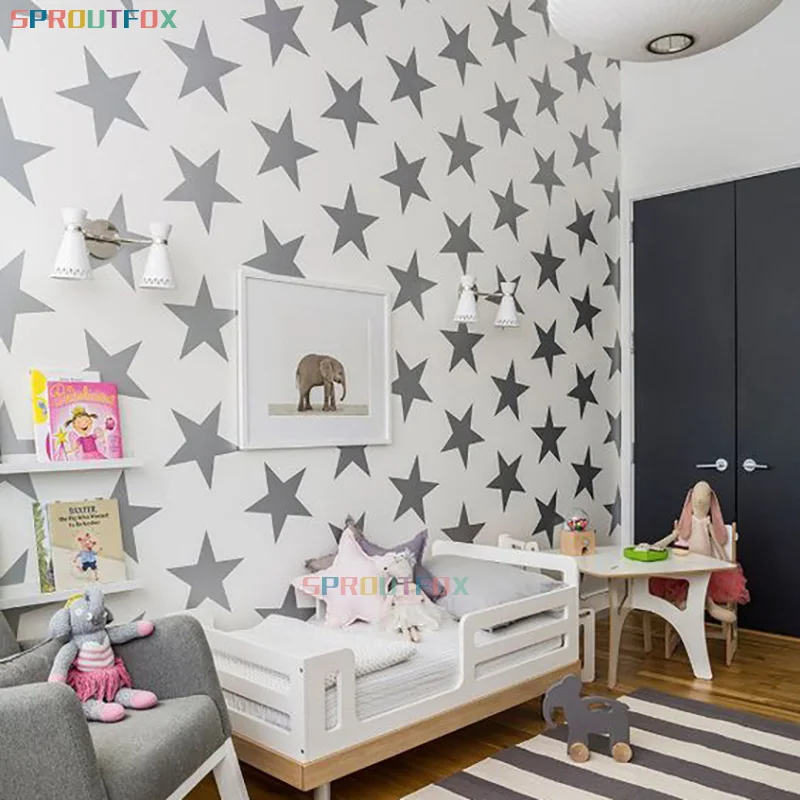 Мультяшные большие звезды настенные стикеры раньше для детской комнаты кухни