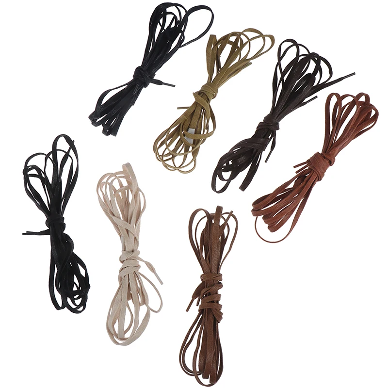 

1Pair Length 140 160 180CM Unisex Boots Shoelace Waxed Flat Shoelaces Leather Waterproof Casual Shoes Laces